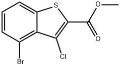 Methyl 3-chloro-4-bromobenzo[b]thiophene-2-carboxylate Struktur