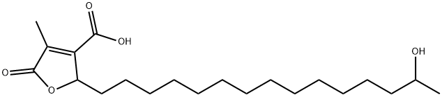 3-Furancarboxylic acid, 2,5-dihydro-2-(14-hydroxypentadecyl)-4-methyl-5-oxo- (9CI) Struktur