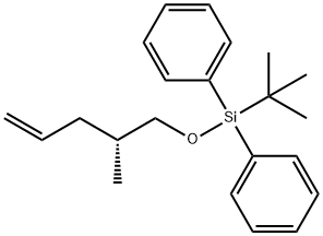 (3R)-3-Methyl-4-(tert-buty)diphenylsilyloxy)pent-1-ene Struktur