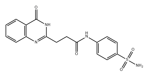 2-Quinazolinepropanamide, N-[4-(aminosulfonyl)phenyl]-3,4-dihydro-4-oxo- Struktur