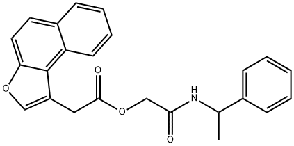 Naphtho[2,1-b]furan-1-acetic acid, 2-oxo-2-[(1-phenylethyl)amino]ethyl ester Struktur