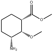 Cyclohexanecarboxylic acid, 3-amino-2-methoxy-, methyl ester, [1S- Struktur