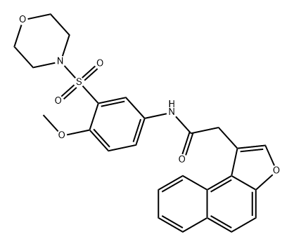 Naphtho[2,1-b]furan-1-acetamide, N-[4-methoxy-3-(4-morpholinylsulfonyl)phenyl]- Struktur