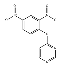 Pyrimidine, 4-[(2,4-dinitrophenyl)thio]- Struktur