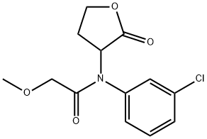 Acetamide, N-(3-chlorophenyl)-2-methoxy-N-(tetrahydro-2-oxo-3-furanyl)- Struktur