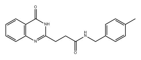 2-Quinazolinepropanamide, 3,4-dihydro-N-[(4-methylphenyl)methyl]-4-oxo- Struktur