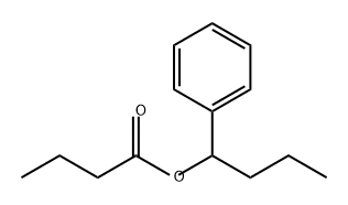 Butanoic acid 1-phenylbutyl ester Struktur