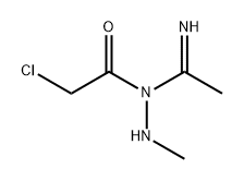 Ethanimidic acid, N-(2-chloroacetyl)-, 2-methylhydrazide Struktur