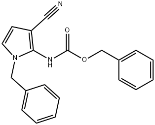 Carbamic acid, [3-cyano-1-(phenylmethyl)-1H-pyrrol-2-yl]-, phenylmethyl ester (9CI) Struktur