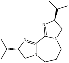 5H-Diimidazo[1,2-a:2',1'-c][1,4]diazepine, 2,3,6,7,9,10-hexahydro-2,10-bis(1-methylethyl)-, (2S,10S)- Struktur