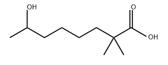 Octanoic acid, 7-hydroxy-2,2-dimethyl- Struktur