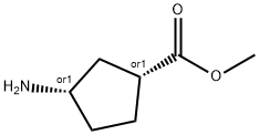 Cyclopentanecarboxylic acid, 3-amino-, methyl ester, (1R,3S)-rel- (9CI) Struktur