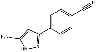 Benzonitrile, 4-(5-amino-1H-pyrazol-3-yl)- Struktur