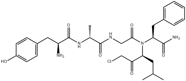 tyrosyl-alanyl-glycyl-phenylalanyl-leucine chloromethyl ketone Struktur