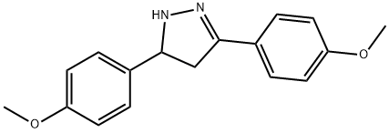 1H-Pyrazole, 4,5-dihydro-3,5-bis(4-methoxyphenyl)- Struktur