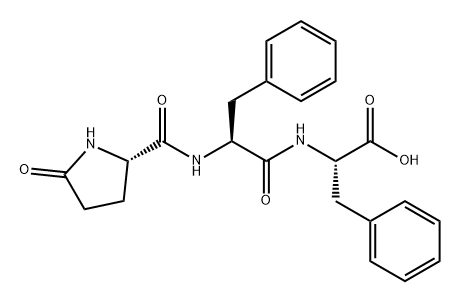 L-Phenylalanine, N-[N-(5-oxo-L-prolyl)-L-phenylalanyl]- (9CI) Struktur