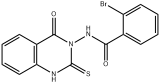 2-bromo-N-(4-oxo-2-sulfanylidene-1H-quinazolin-3-yl)benzamide Struktur