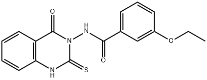 3-ethoxy-N-(4-oxo-2-sulfanylidene-1H-quinazolin-3-yl)benzamide Struktur