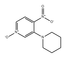 Pyridine, 4-nitro-3-(1-piperidinyl)-, 1-oxide Struktur