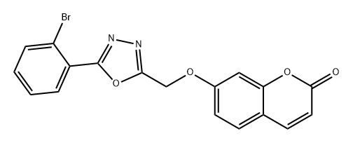 2H-1-Benzopyran-2-one, 7-[[5-(2-bromophenyl)-1,3,4-oxadiazol-2-yl]methoxy]- Struktur