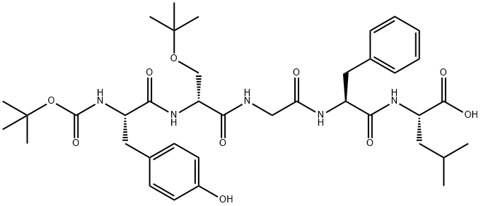 L-Leucine, N-[N-[N-[N-[N-[(1,1-dimethylethoxy)carbonyl]-L-tyrosyl]-O-(1,1-dimethylethyl)-D-seryl]glycyl]-L-phenylalanyl]- (9CI)