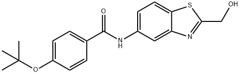 Benzamide, 4-(1,1-dimethylethoxy)-N-[2-(hydroxymethyl)-5-benzothiazolyl]- Struktur