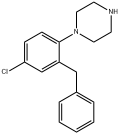 Piperazine, 1-[4-chloro-2-(phenylmethyl)phenyl]- Struktur