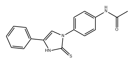 Acetamide, N-[4-(2,3-dihydro-4-phenyl-2-thioxo-1H-imidazol-1-yl)phenyl]- Struktur