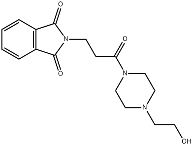 1H-Isoindole-1,3(2H)-dione, 2-[3-[4-(2-hydroxyethyl)-1-piperazinyl]-3-oxopropyl]- Struktur