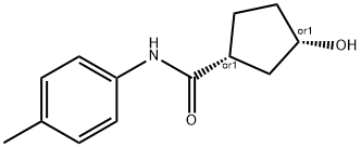 Cyclopentanecarboxam?ide, 3-?hydroxy-?N-?(4-?methylphenyl)?-?, (1R,?3S)?-?rel- Struktur