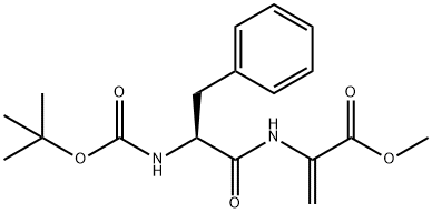 N-butyloxycarbonylphenylalanyl-dehydroalanyl-methyl ester Struktur