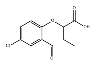 Butanoic acid, 2-(4-chloro-2-formylphenoxy)- Struktur