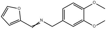 Benzenemethanamine, N-(2-furanylmethylene)-3,4-dimethoxy- Struktur