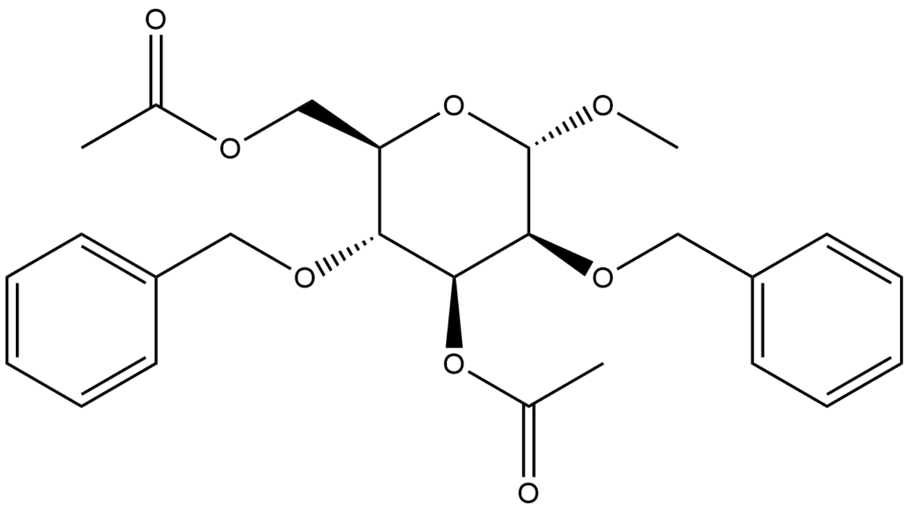 α-D-Mannopyranoside, methyl 2,4-bis-O-(phenylmethyl)-, 3,6-diacetate