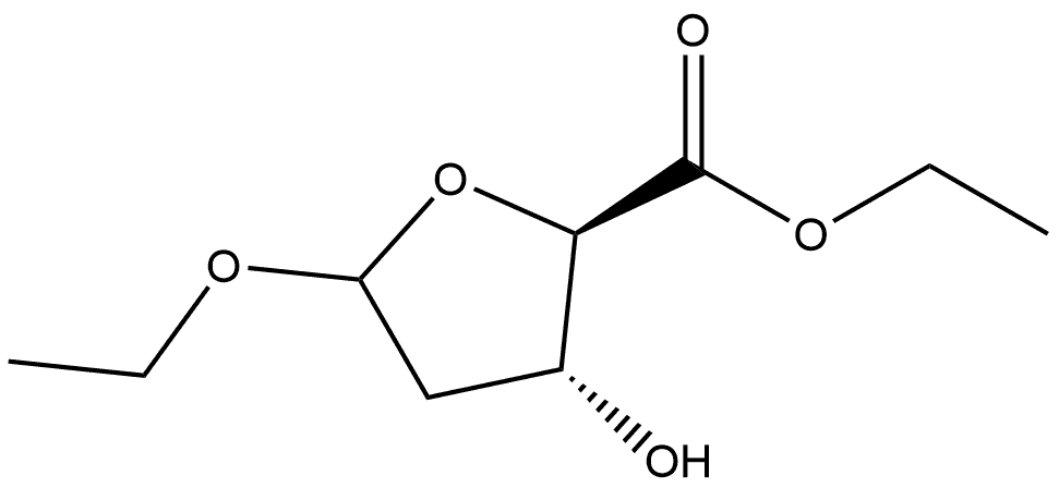 L-?erythro-?Pentofuranosiduronic acid, ethyl 2-?deoxy-?, ethyl ester Struktur