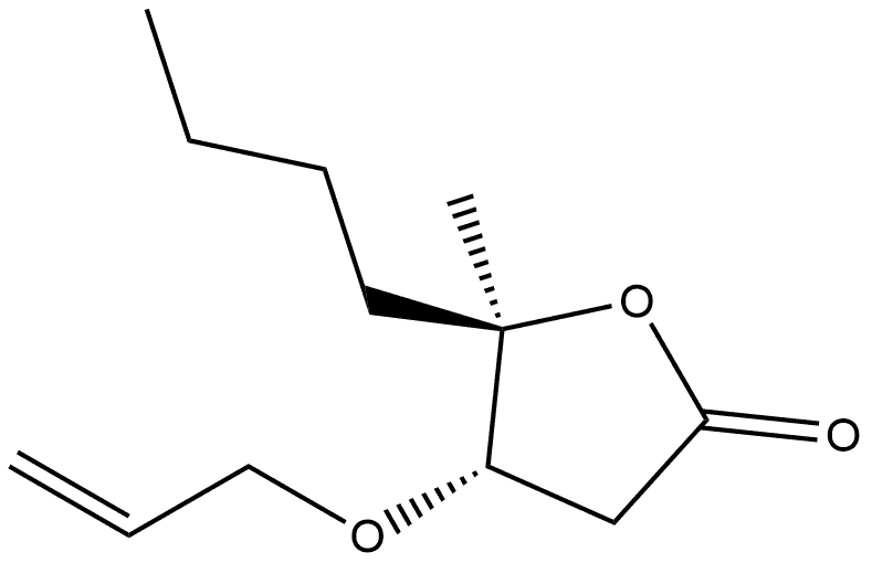 erythro-?Pentonic acid, 4-?C-?butyl-?2,?5-?dideoxy-?3-?O-?2-?propen-?1-?yl-?, γ-?lactone Struktur