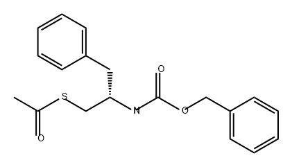 Ethanethioic acid, S-[(2S)-3-phenyl-2-[[(phenylmethoxy)carbonyl]amino]propyl] ester Struktur