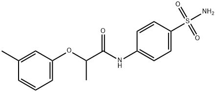 N-[4-(aminosulfonyl)phenyl]-2-(3-methylphenoxy)propanamide Struktur