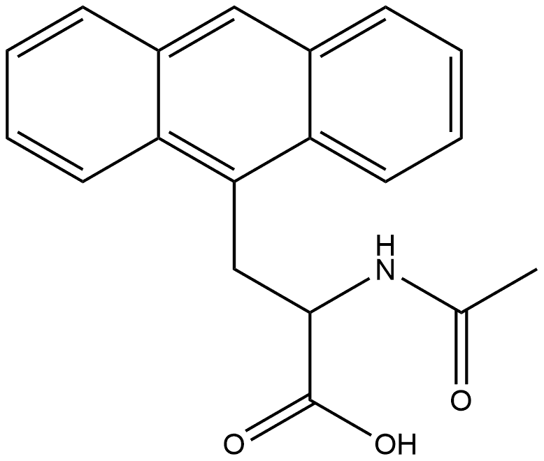 9-Anthracenepropanoic acid, α-(acetylamino)- Struktur