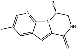 Pyrido[3',?2':4,?5]?pyrrolo[1,?2-?a]?pyrazin-?6(7H)?-?one, 8,?9-?dihydro-?3,?9-?dimethyl-?, (9R)?- Struktur