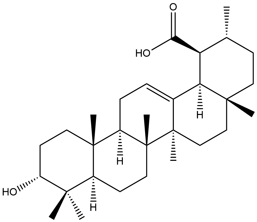 Urs-12-en-29-oic acid, 3-hydroxy-, (3α,18α)- Struktur