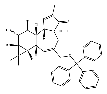 5H-Cyclopropa[3,4]benz[1,2-e]azulen-5-one, 1,1a,1b,4,4a,7a,7b,8,9,9a-decahydro-4a,7b,9,9a-tetrahydroxy-1,1,6,8-tetramethyl-3-[(triphenylmethoxy)methyl]-, (1aR,1bS,4aR,7aS,7bS,8R,9R,9aS)-