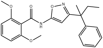 Benzamide, 2,6-dimethoxy-N-[3-(1-methyl-1-phenylpropyl)-5-isoxazolyl]- Struktur