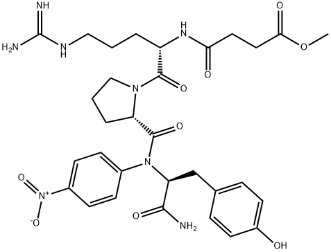 L-Tyrosinamide, N2-(4-methoxy-1,4-dioxobutyl)-L-arginyl-L-prolyl-N-(4-nitrophenyl)- Struktur