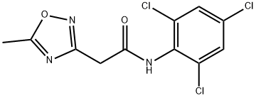 1,2,4-Oxadiazole-3-acetamide, 5-methyl-N-(2,4,6-trichlorophenyl)- Struktur