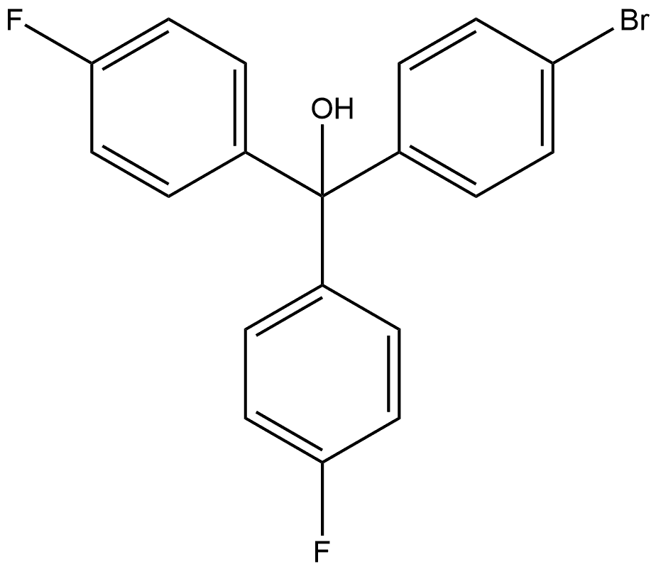 Benzenemethanol, 4-bromo-α,α-bis(4-fluorophenyl)- Struktur