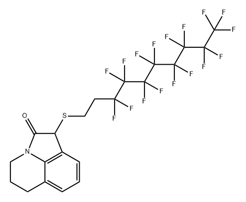 4H-Pyrrolo[3,2,1-ij]quinolin-2(1H)-one, 1-[(3,3,4,4,5,5,6,6,7,7,8,8,9,9,10,10,10-heptadecafluorodecyl)thio]-5,6-dihydro-