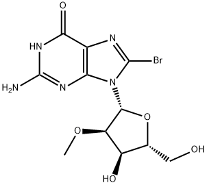 8-Br-2'-O-Me-Guo Struktur