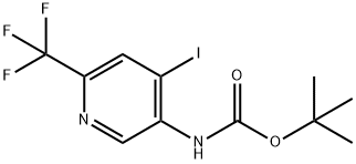 Carbamic acid, N-[4-iodo-6-(trifluoromethyl)-3-pyridinyl]-, 1,1-dimethylethyl ester Struktur