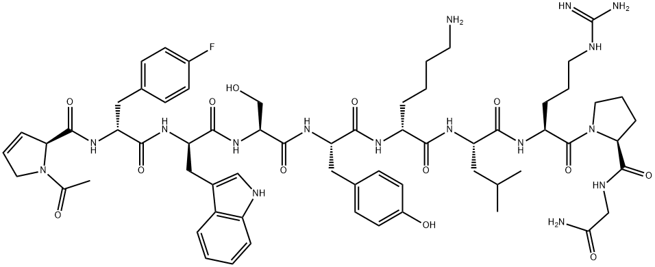 LHRH, Ac-delta(3)-Pro(1)-4-F-Phe(2)-Trp(3)-Lys(6)- Struktur